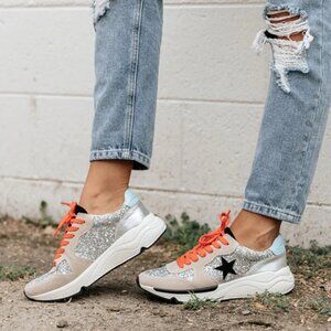 Blk Star Impression Sneakers